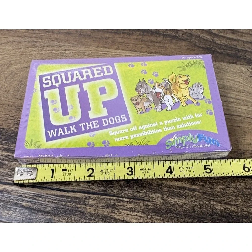 Walk the Dogs Squared Up Tile Puzzle Game by Simply Fun 2010 SEALED